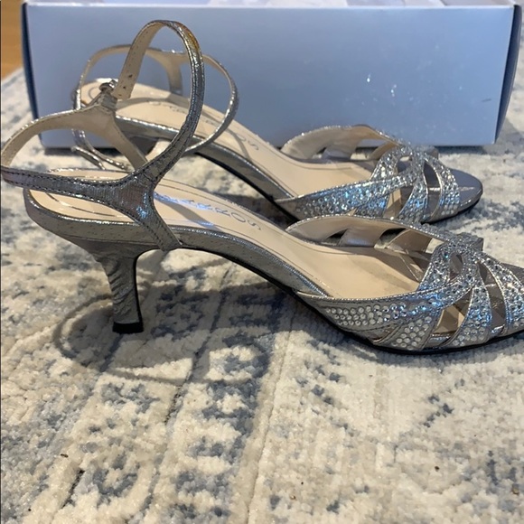 Caparros Silver Lame Heirloom Heels - Picture 9 of 10